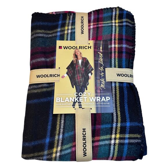 Woolrich Cozy Blanket Wrap! NEW! Great Holiday Gift! Plaid Luxe Soft! Travel! - Picture 1 of 6